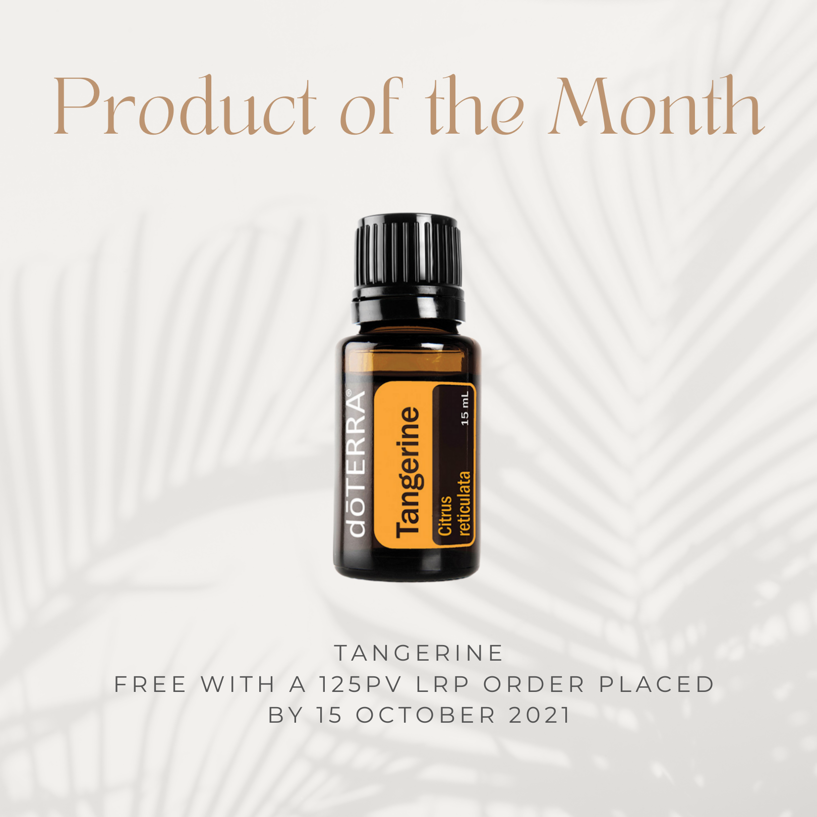 Product of the Month. Tangerine
