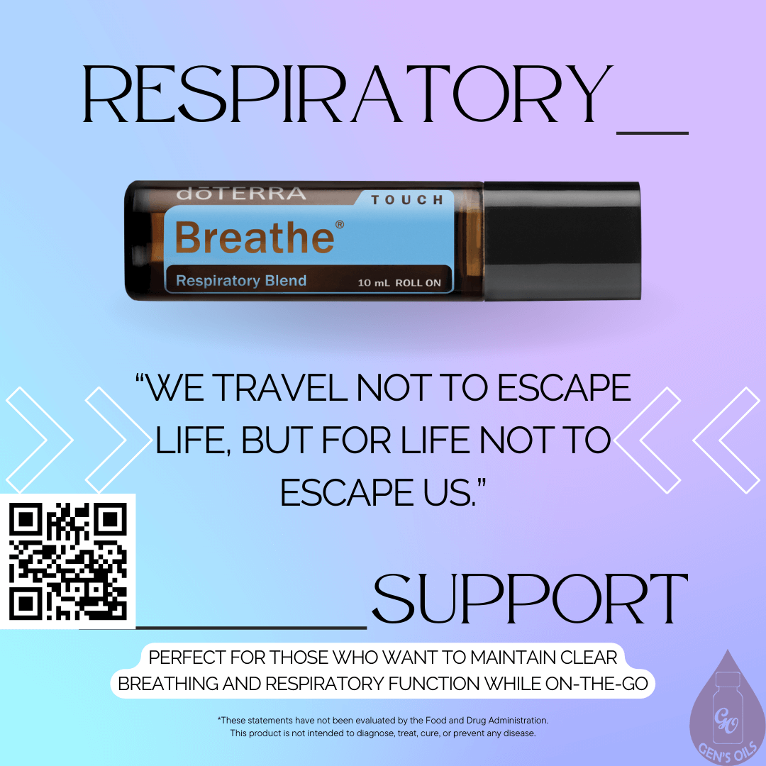 A bottle of Easy Air Touch. The QR code opens a link to purchase this product.