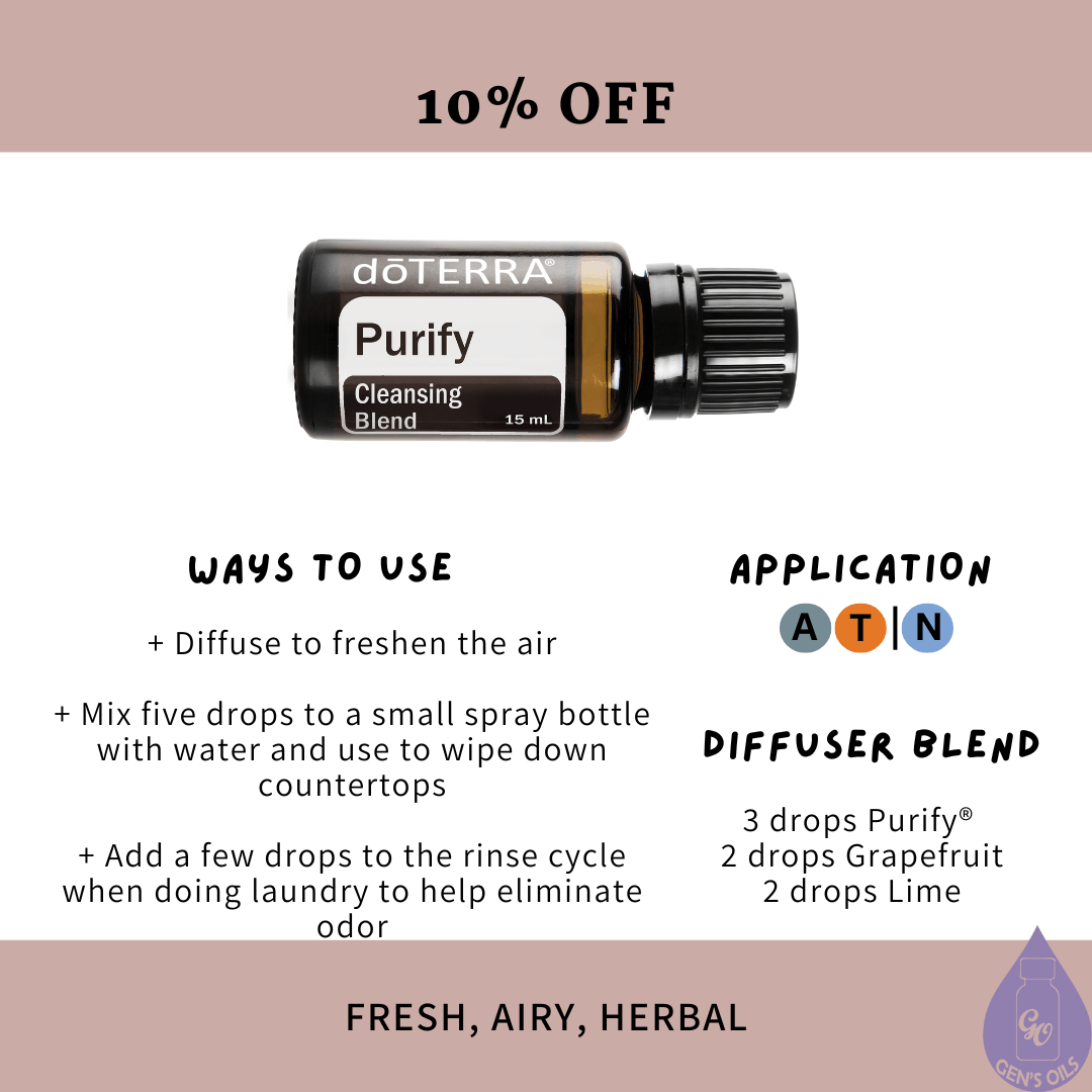 10% off Purify. fresh, airy, herbal