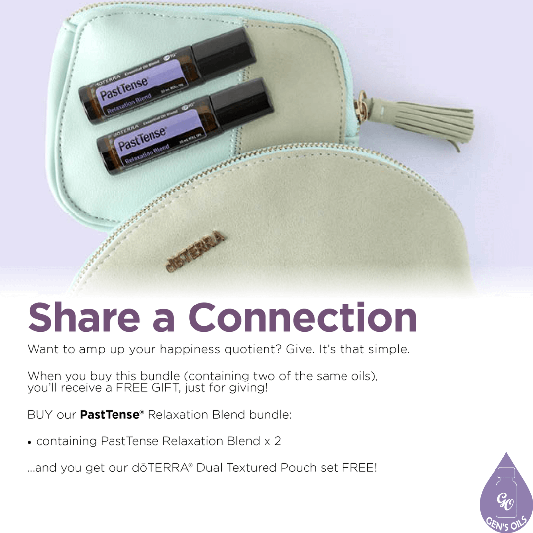 Two roller bottles on a pouch.