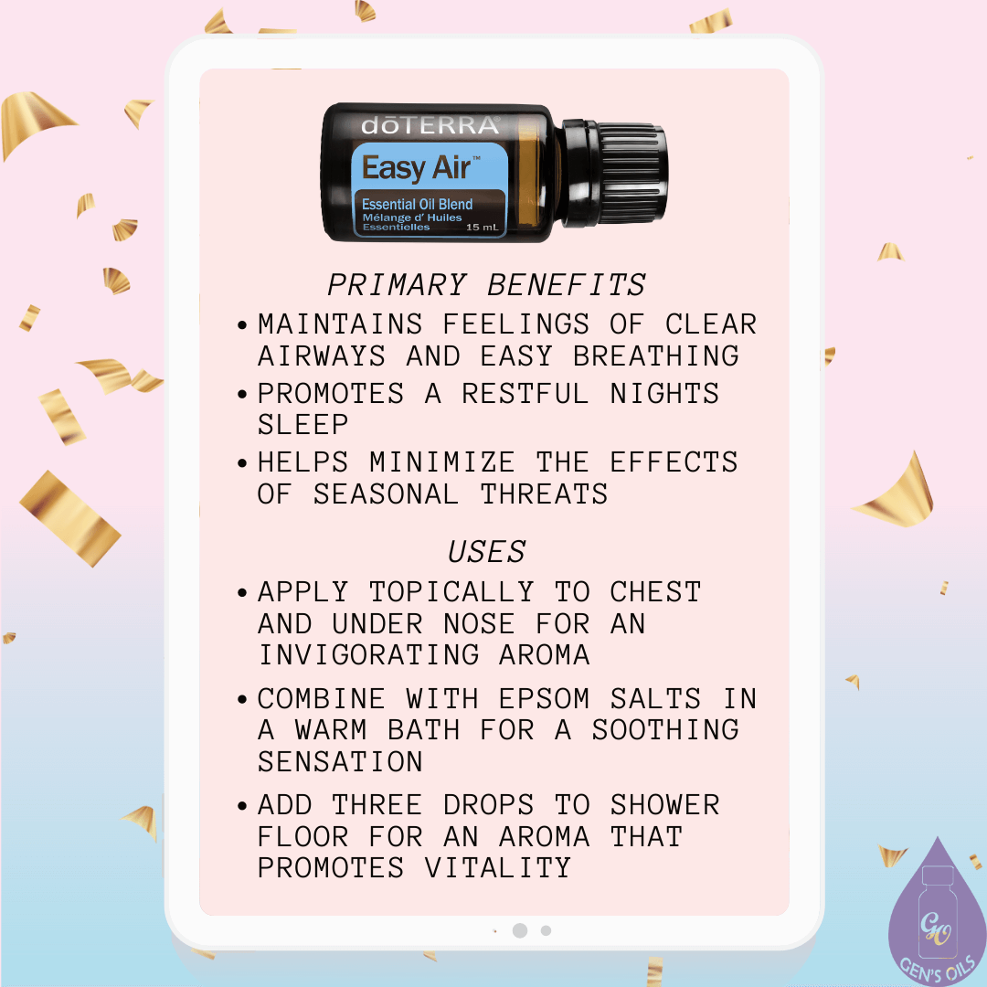 Easy Air. Primary Benefits, Uses