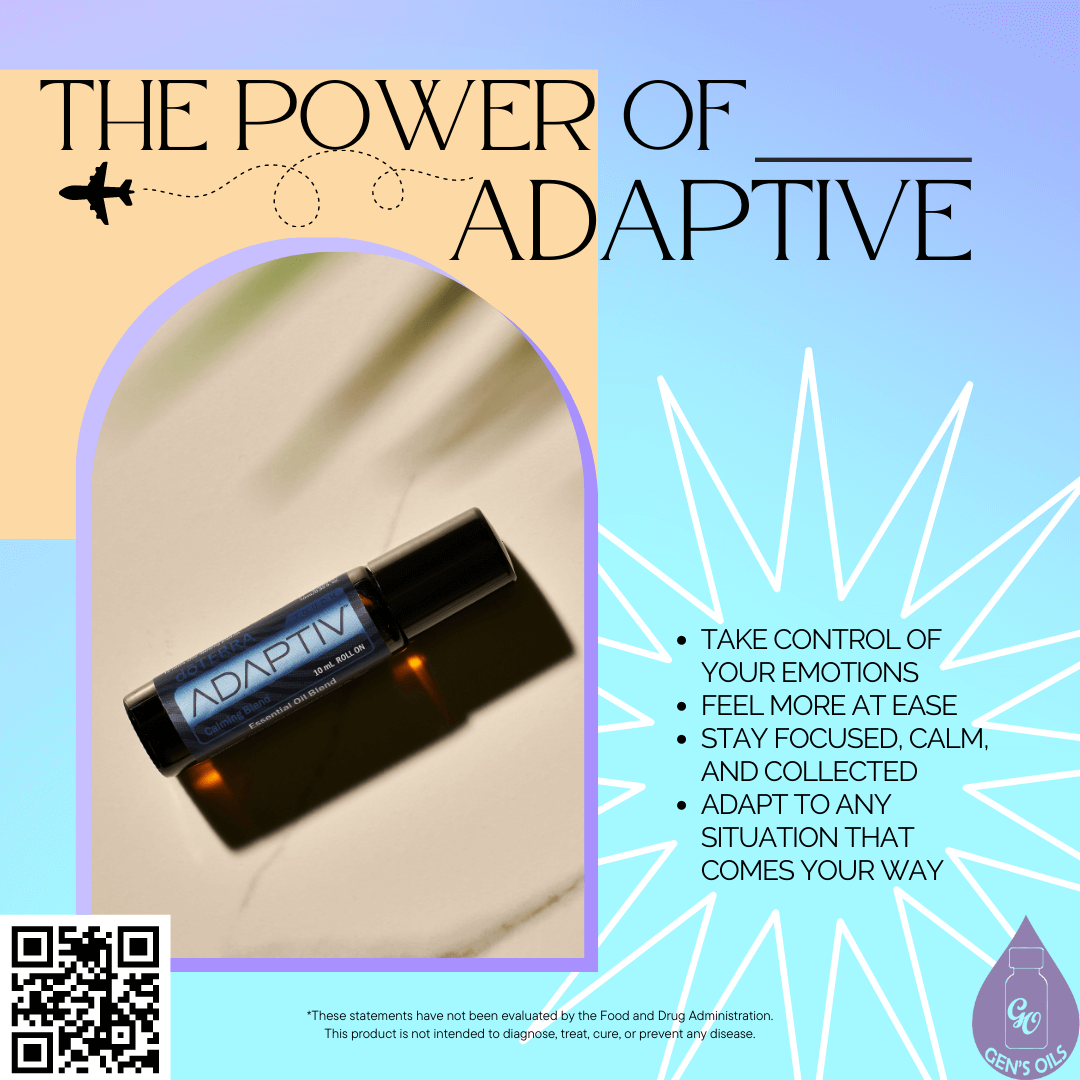 A bottle of Adaptiv Touch. The QR code opens a link to purchase this product.