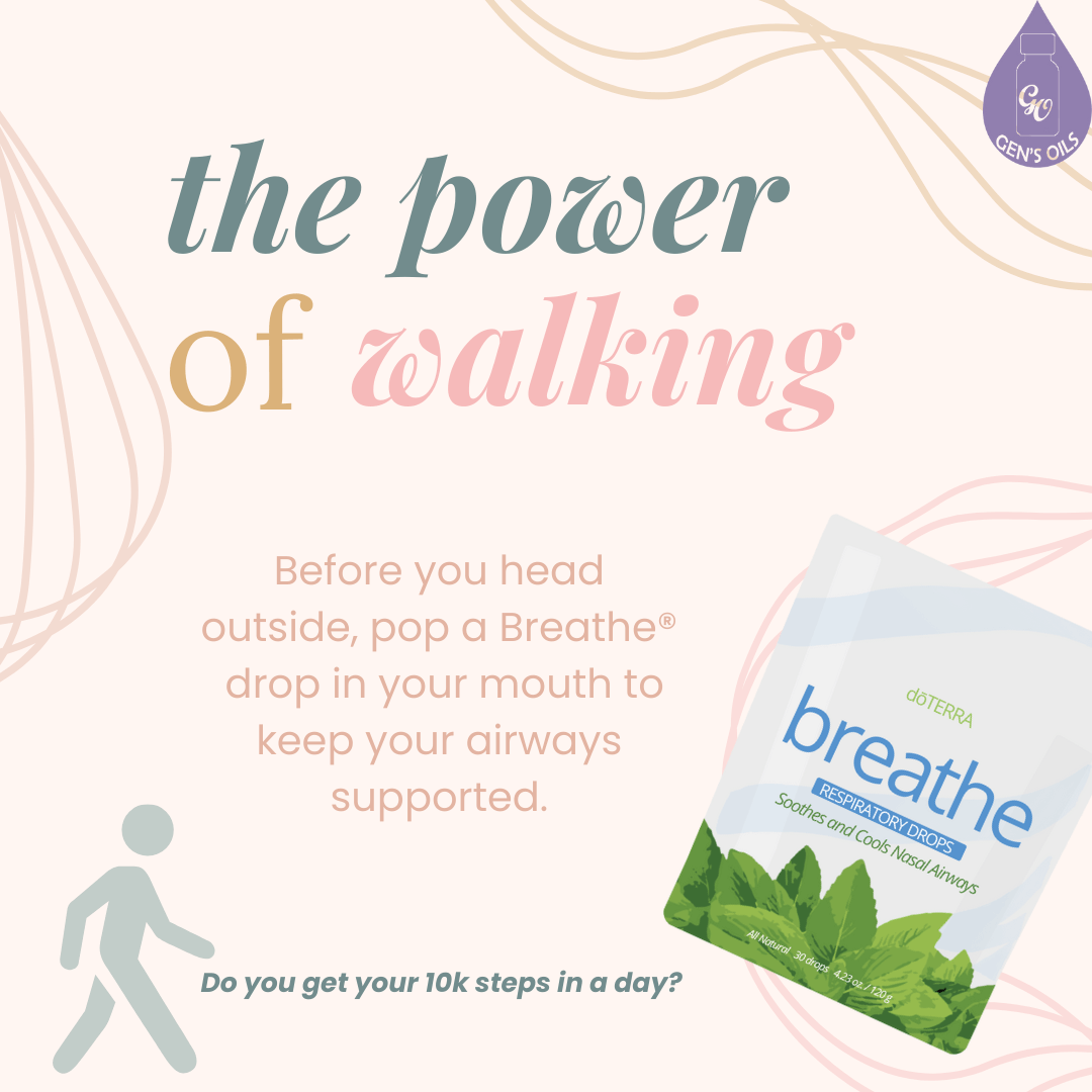 The power of walking. A person walking & a bag of Easy Air drops.