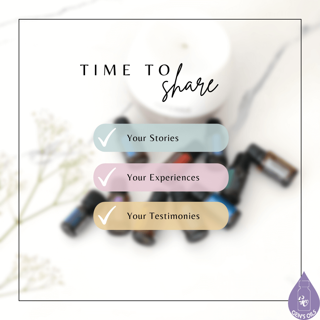 Time to Share. Your Stories. Your Experiences. Your Testimonials