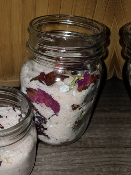 Salt Bath: Hibiscus,Chamomile,and Rose