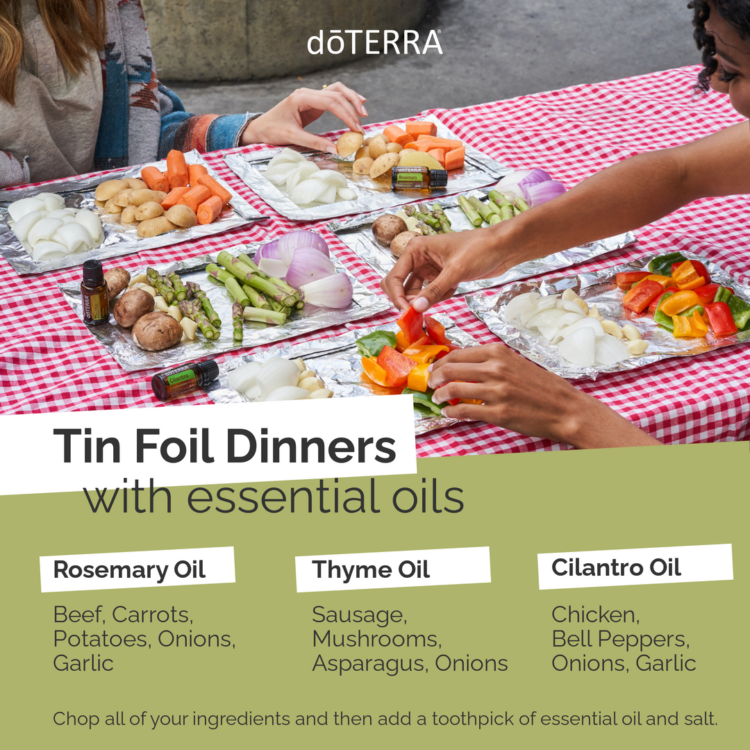 Tin Foil Dinners, cooking with essential oils, doTERRA Nashville Tennessee, essential oils, Tianna Lucas