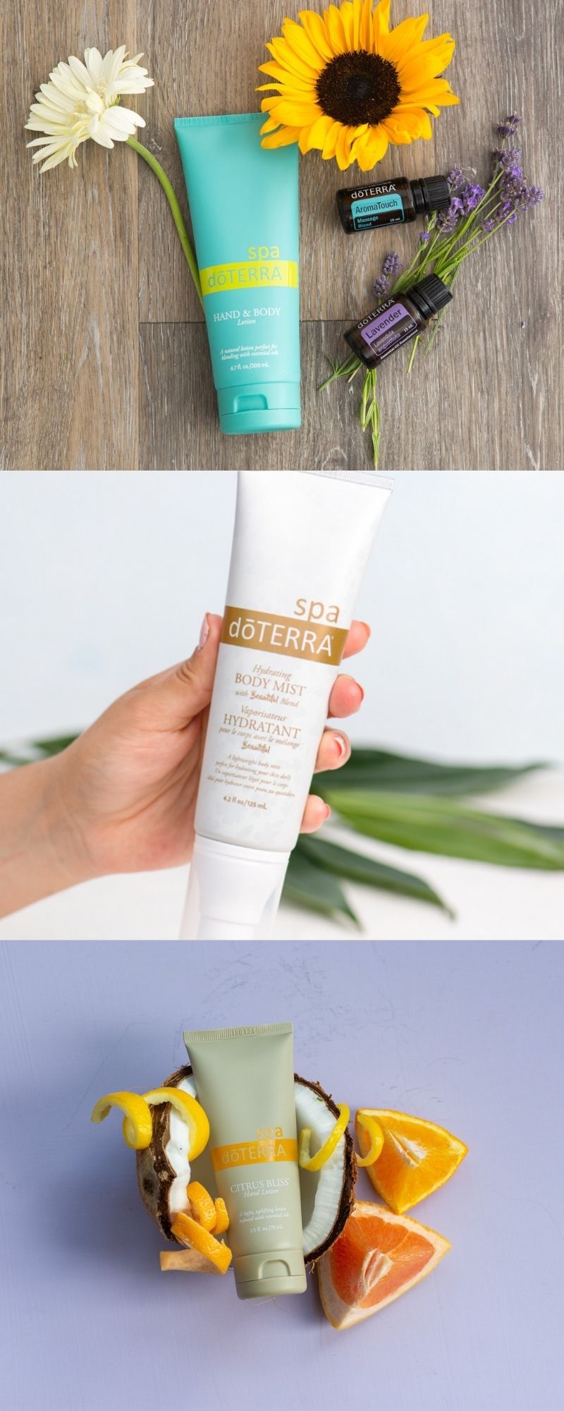 doTERRA Spa Hand and Body Lotion, Body Butter, and Hydrating Body Mist with Beautiful Blend