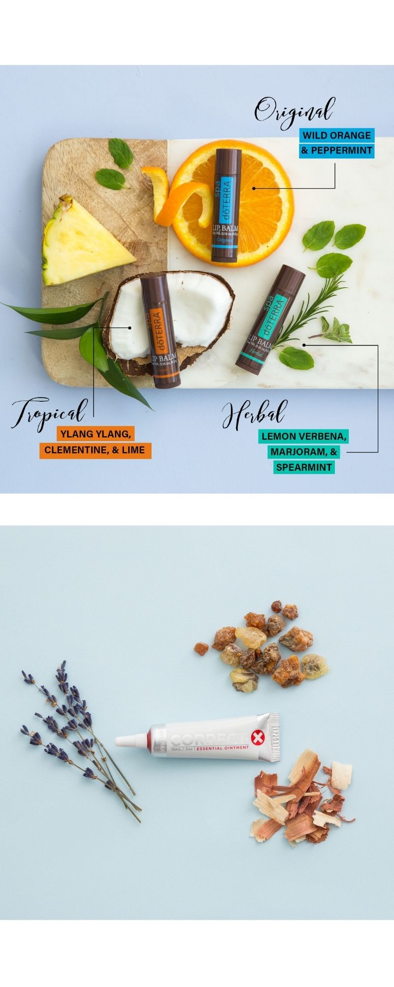 doTERRA Lip Balms, Correct-X and Spa Favorites