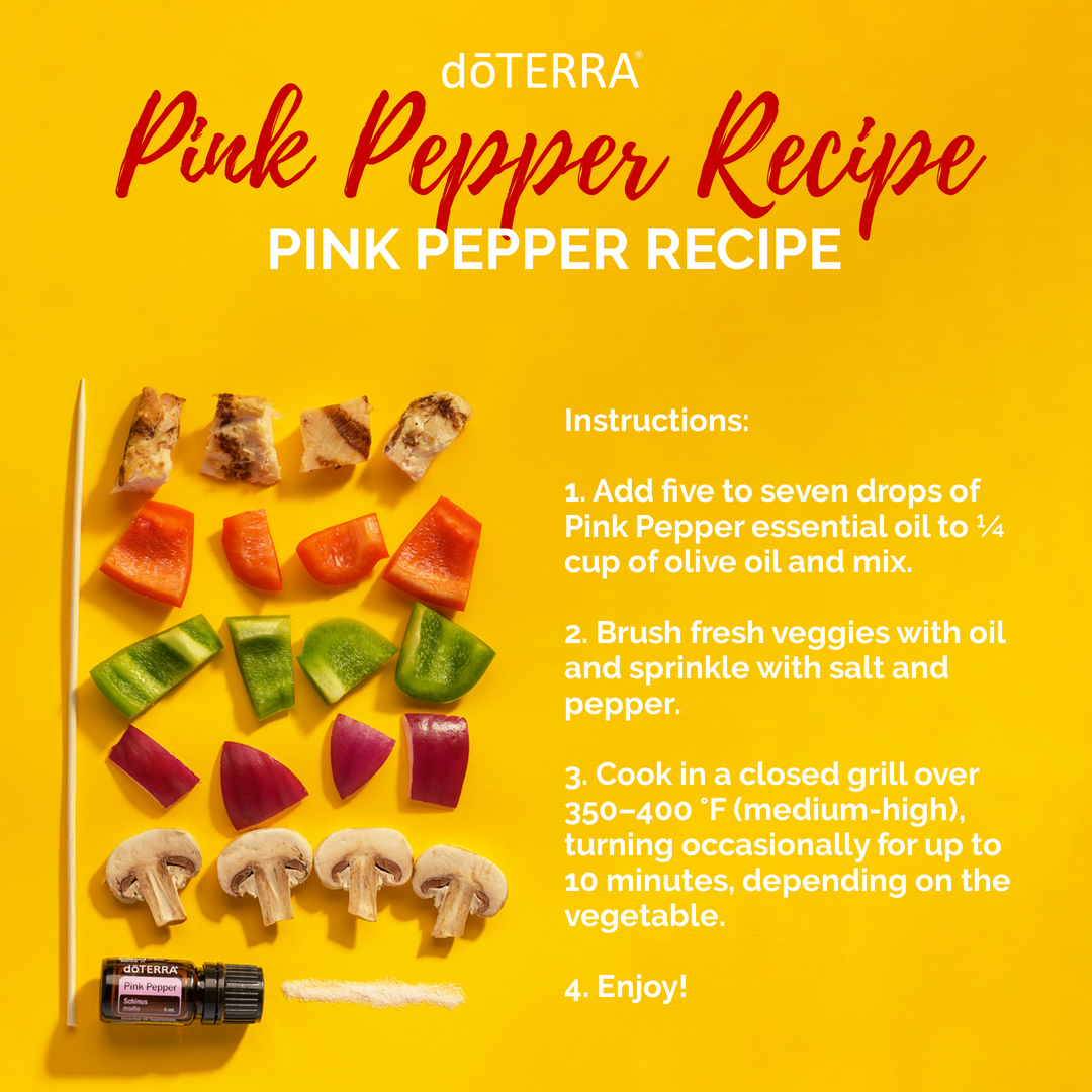 Pink Pepper Recipe for Veggie Skewers