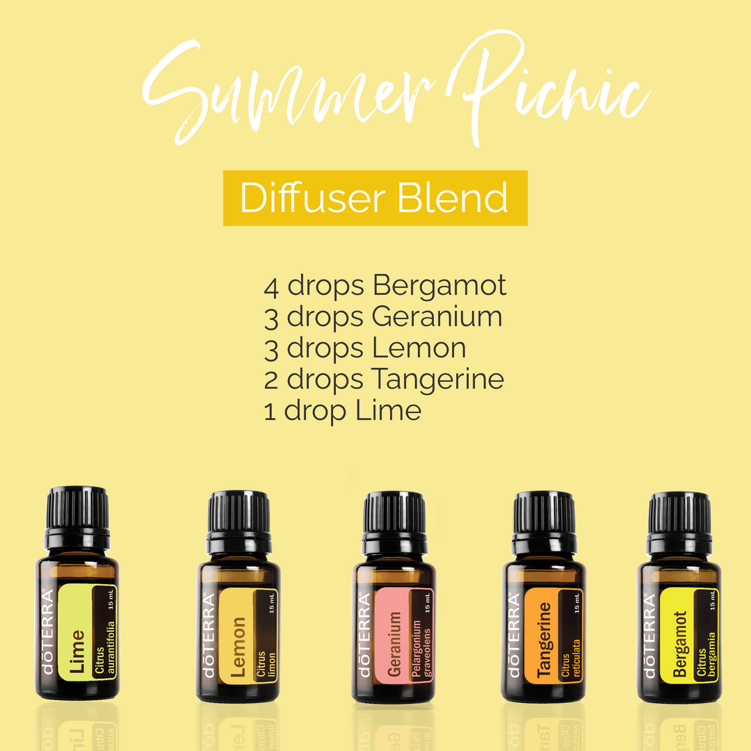 Summer Picnic Diffuser Blend, doTERRA Nashville Tennessee, aromatherapy, Nashville essential oils, Tianna Lucas