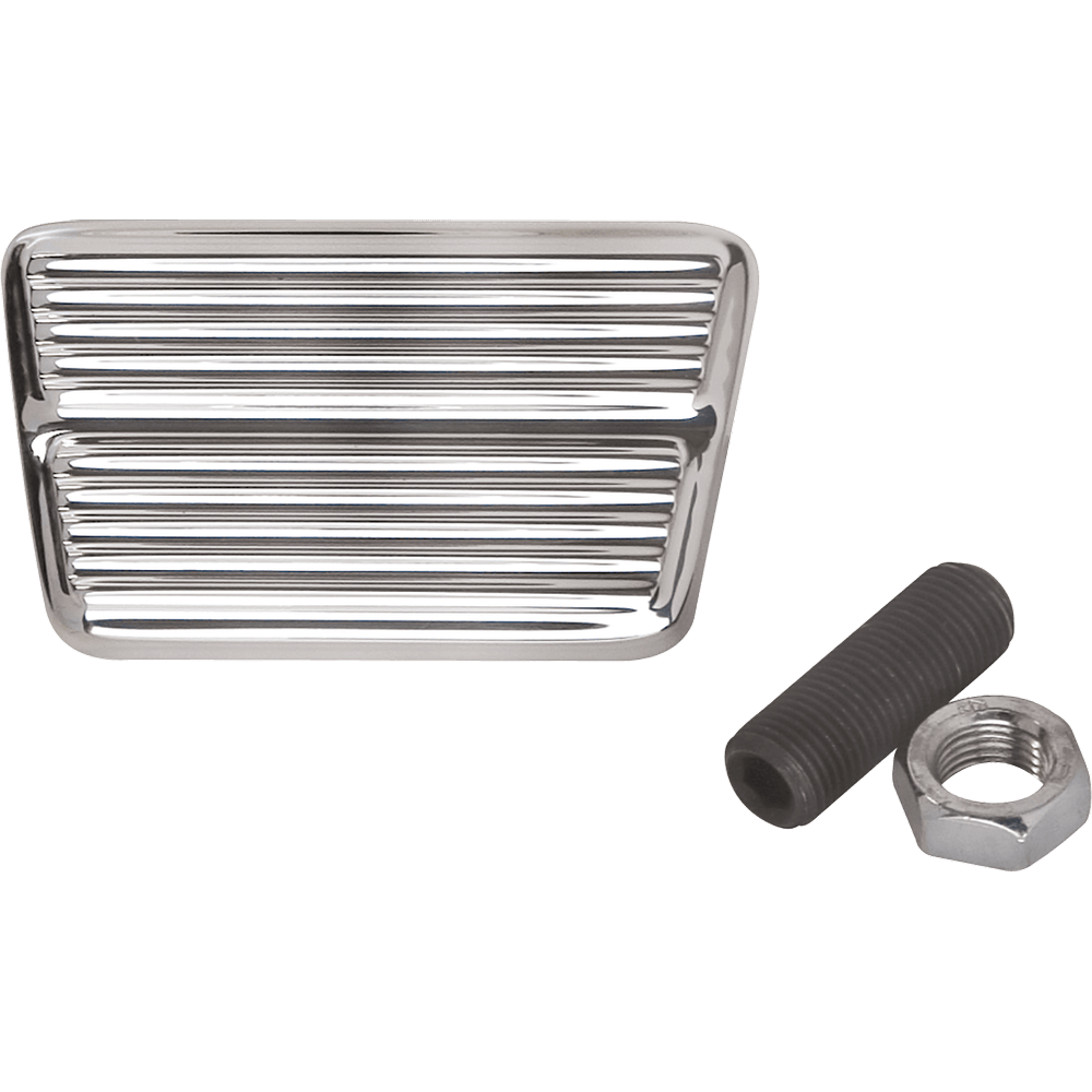 Brake/Clutch Pedal - Street Rod - Rectangle - Polished