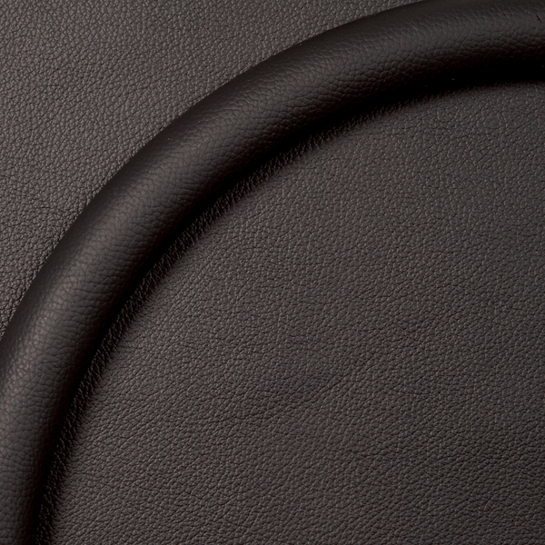 D-Shaped Half-Wrap Ring – 14” Black Leather