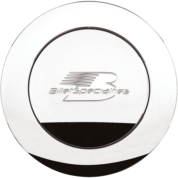 Horn Button - Billet Specialties Logo Polished (Large)