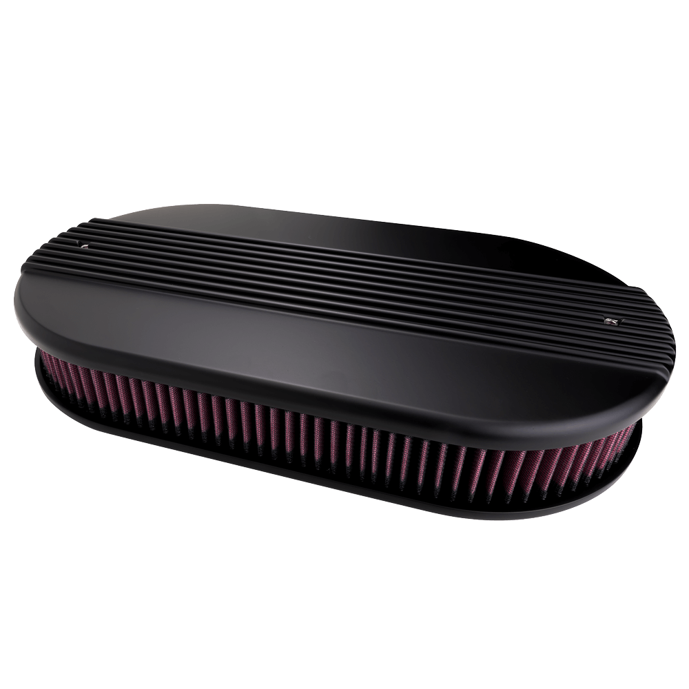Air Cleaner – Dual Quad Ribbed Black
