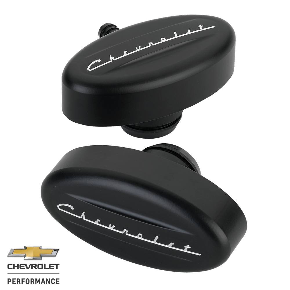 Retro Chevrolet Script Breathers / PCV Breathers