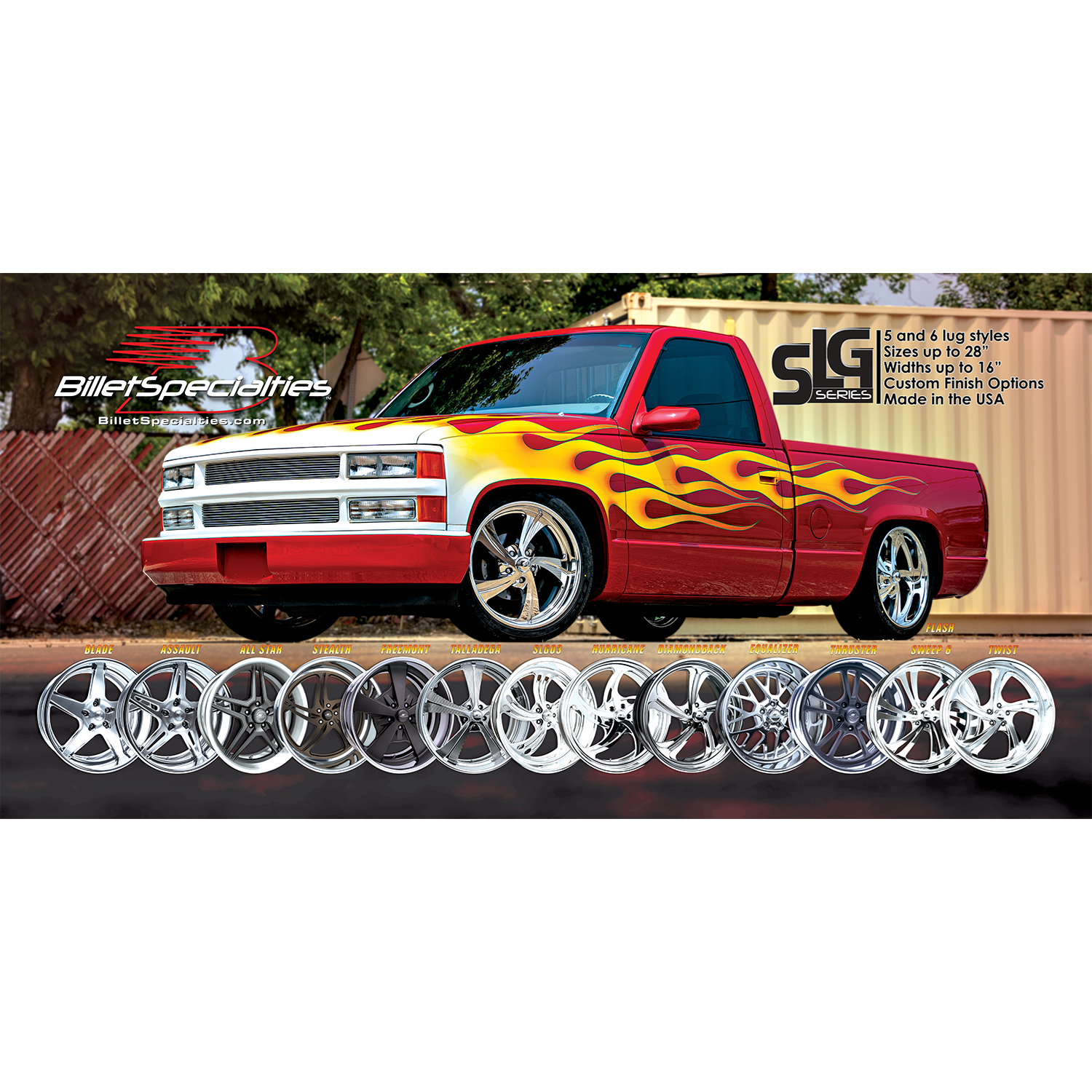 SLG FLAME TRUCK BANNER