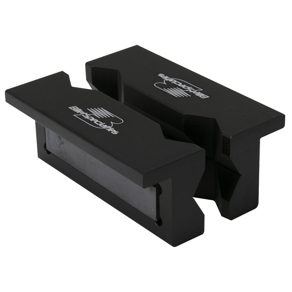 Billet Aluminum Vise Jaw Inserts Black