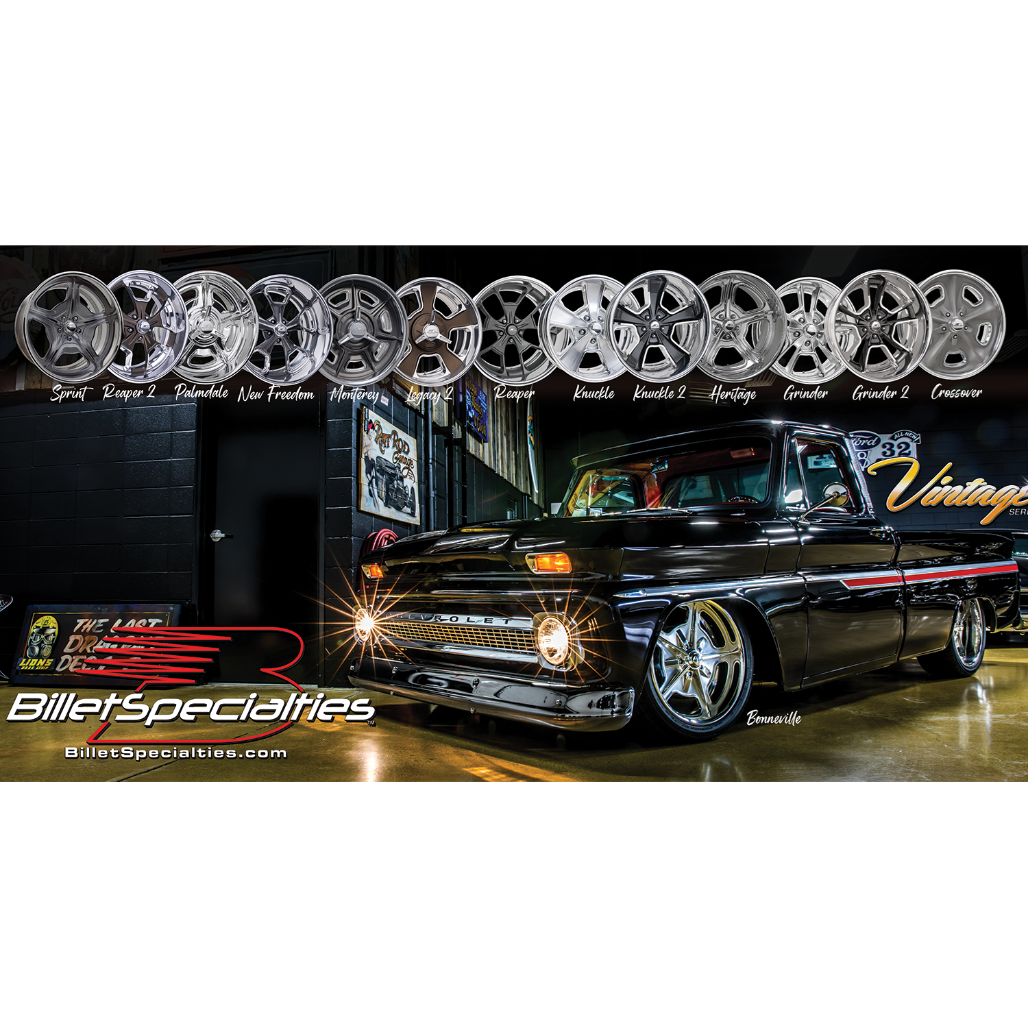 VINTAGE BLACK C10 BANNER