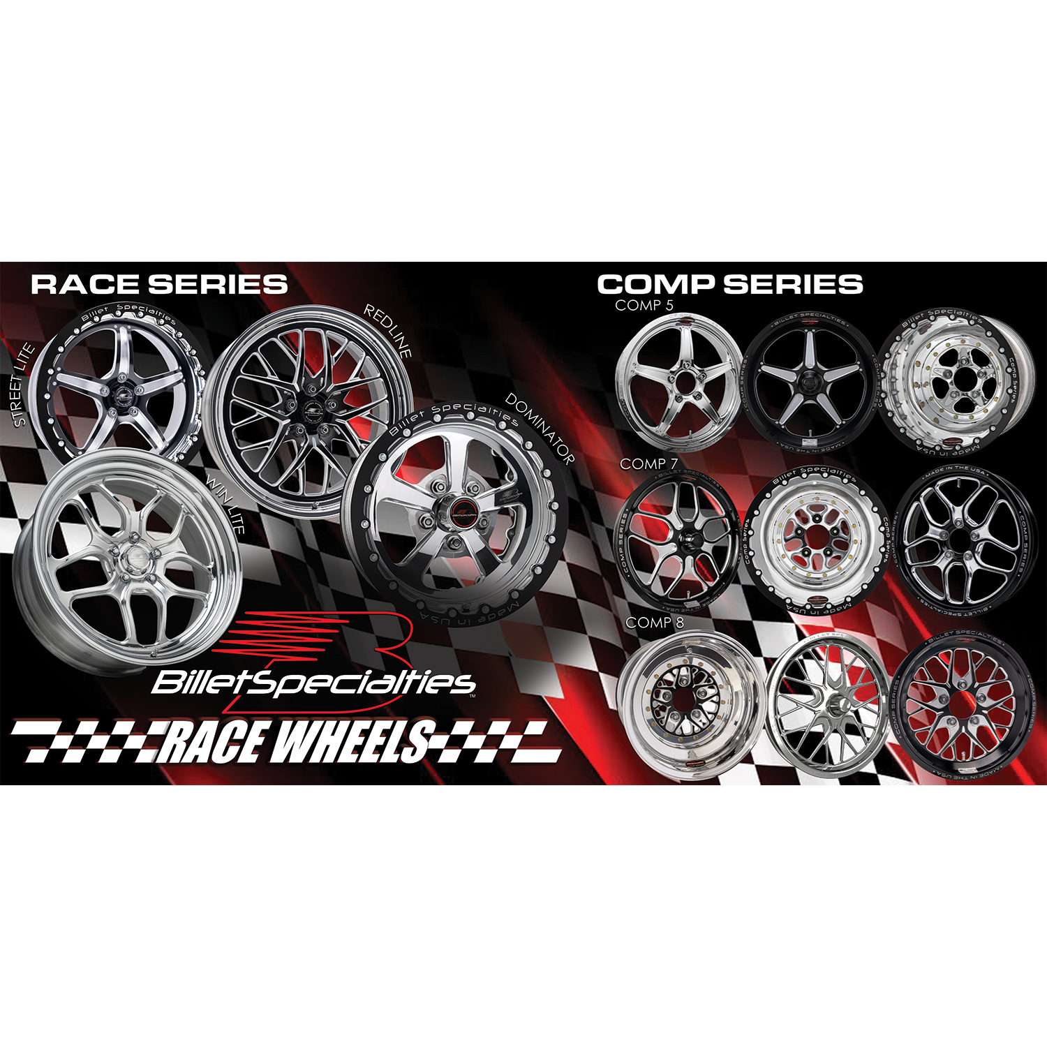 RACE WHEELS BANNER
