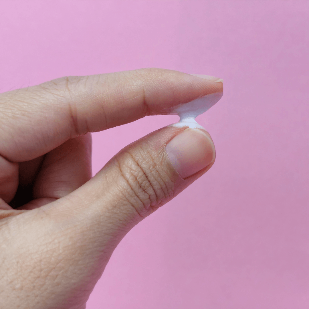 Cervical mucus changes throughout the menstrual cycle — from dry to egg-white consistency approaching ovulation