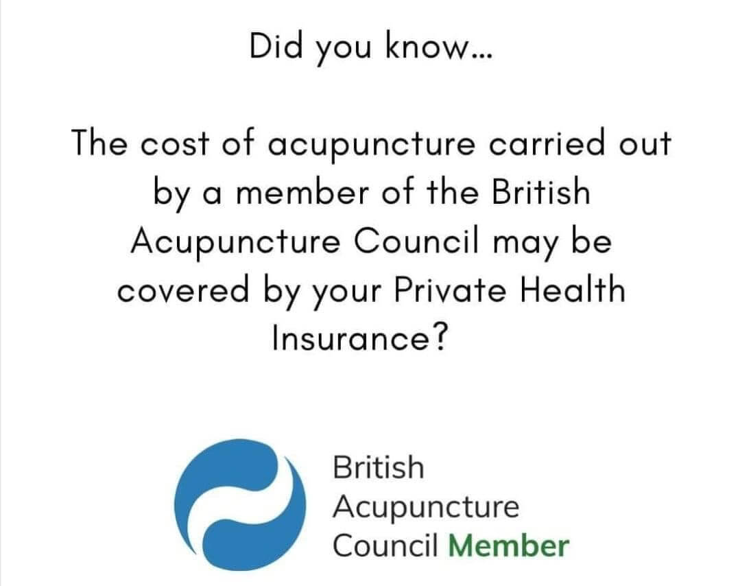 British Acupuncture Council private health insurance
