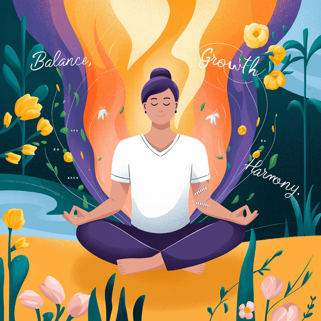 from resolutions to intentions: the mindful shift that will transform your wellness journey, an illustration of a calm individual sea screwqtolbywdrrw 4e