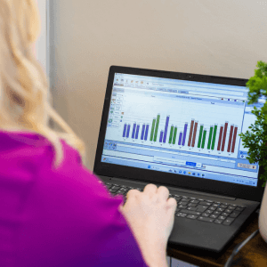 Deanna Thomas conducting an acupuncture intake assessment at her Middlesbrough clinic