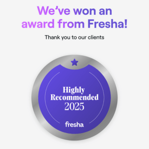 Fresha Highly Recommended 2025 badge