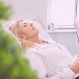 Woman feeling relaxed and restored after acupuncture treatment at Deanna Thomas clinic Middlesbrough