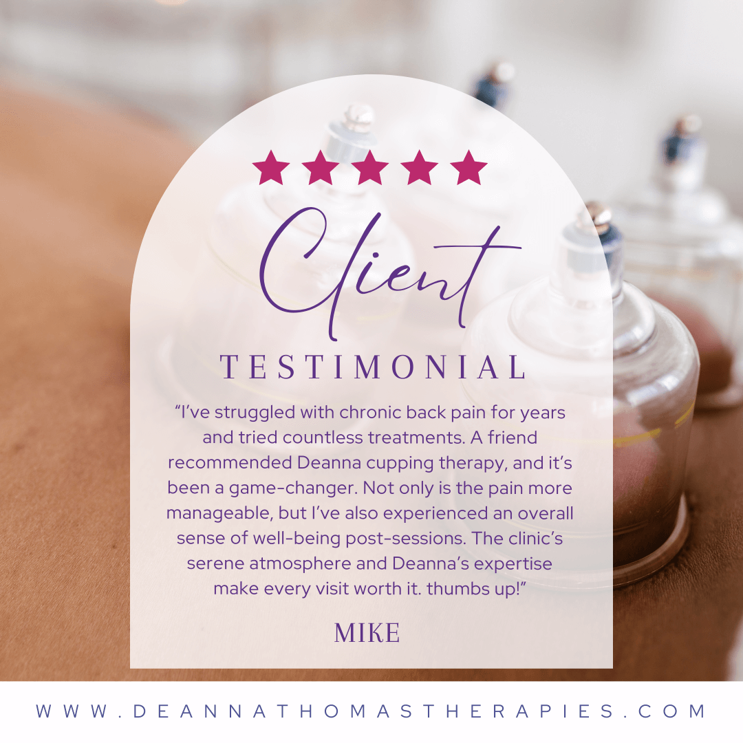 Cupping therapy session at Deanna Thomas clinic, Middlesbrough