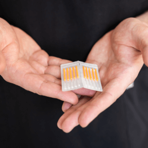 Fine NADA needles used in smoking cessation ear acupuncture at Deanna Thomas clinic