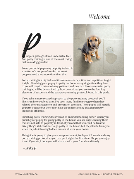 E-Book: The Partnership Way to Potty Training Puppies