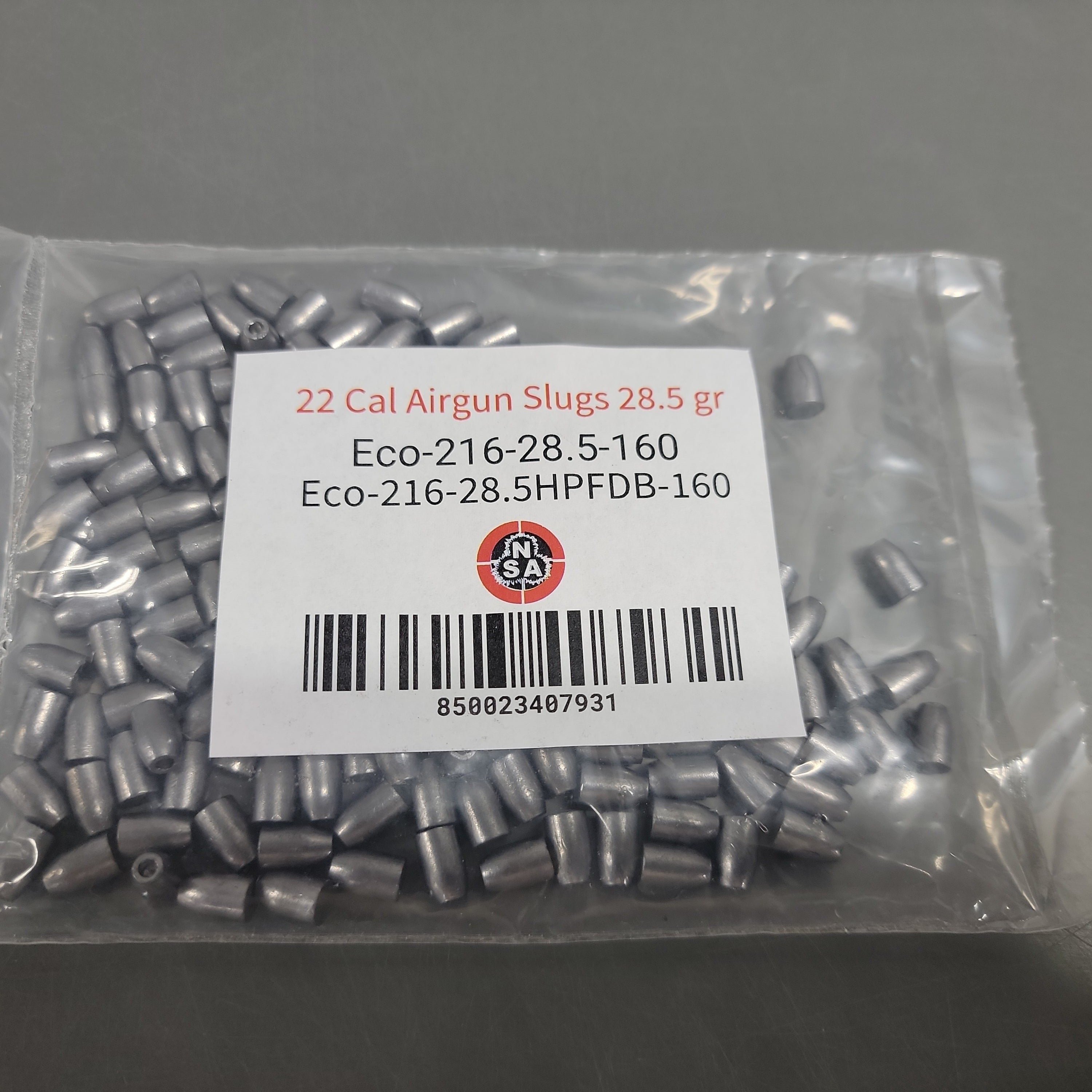 22 Cal Airgun Slugs 28.5 gr
