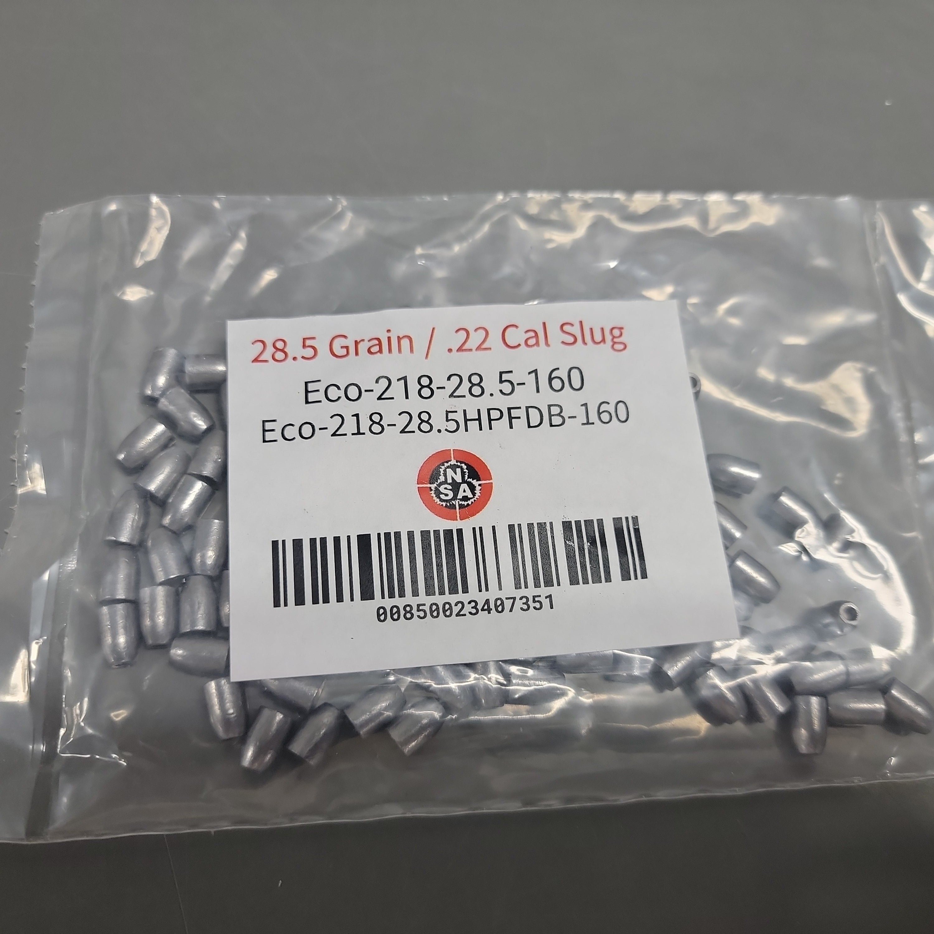 22 Cal Airgun Slugs 28.5 gr