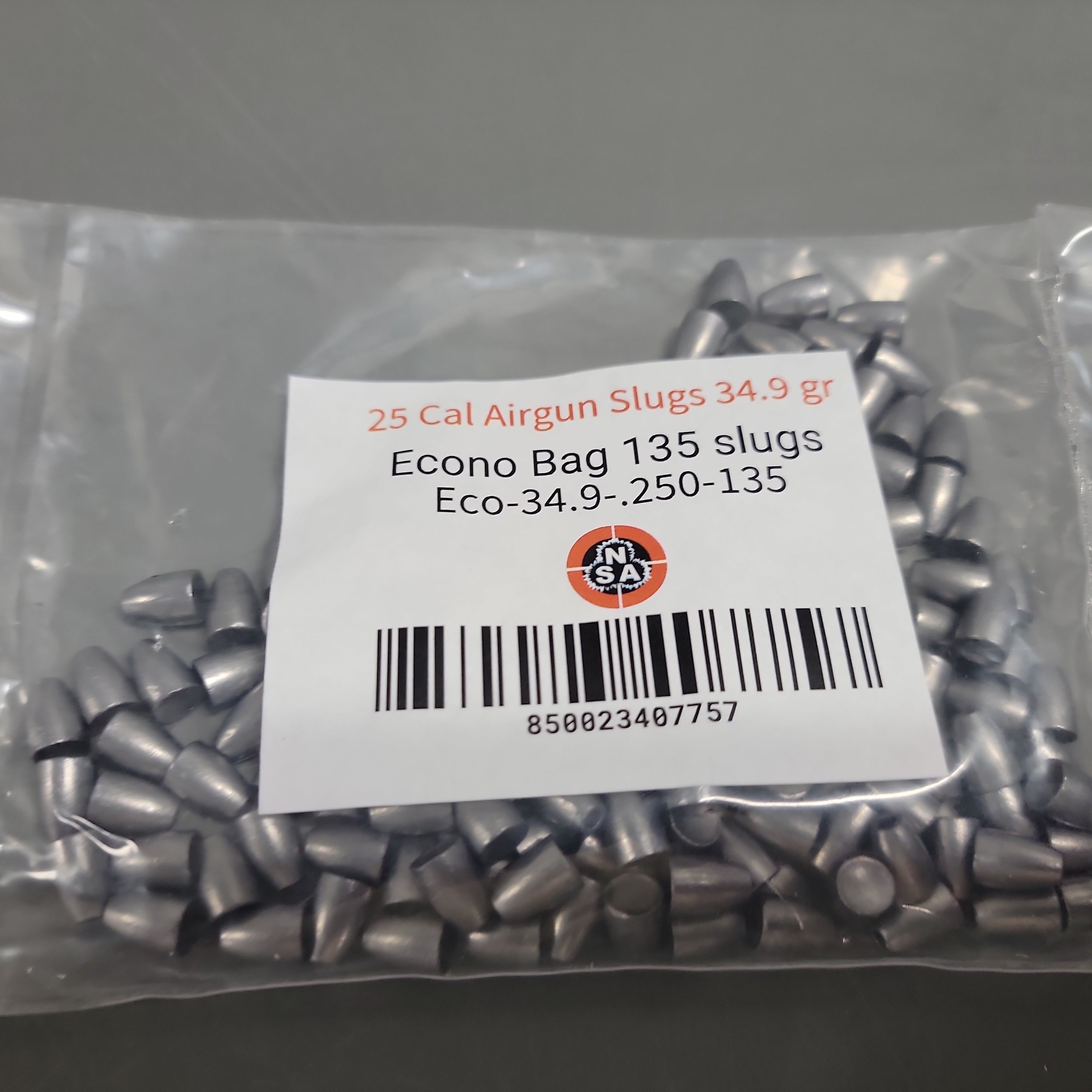 25 Cal Airgun Slugs 34.9 gr