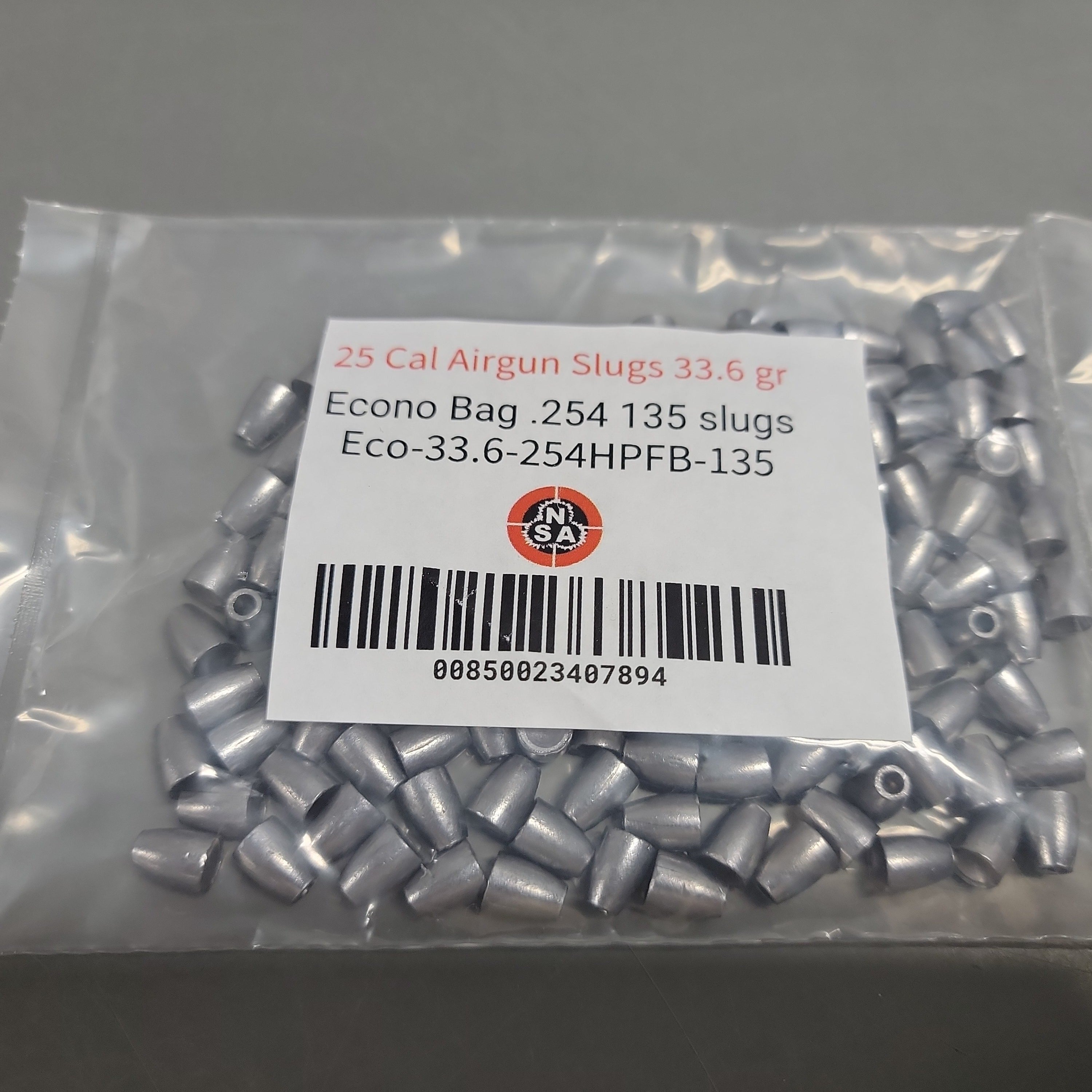25 Cal Airgun Slugs 33.6 gr