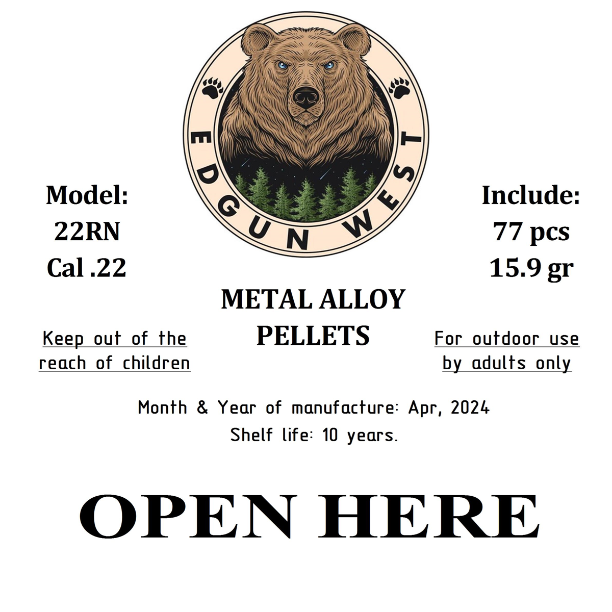 Edgun West .22 Exploding Pellets (15.9 gr)