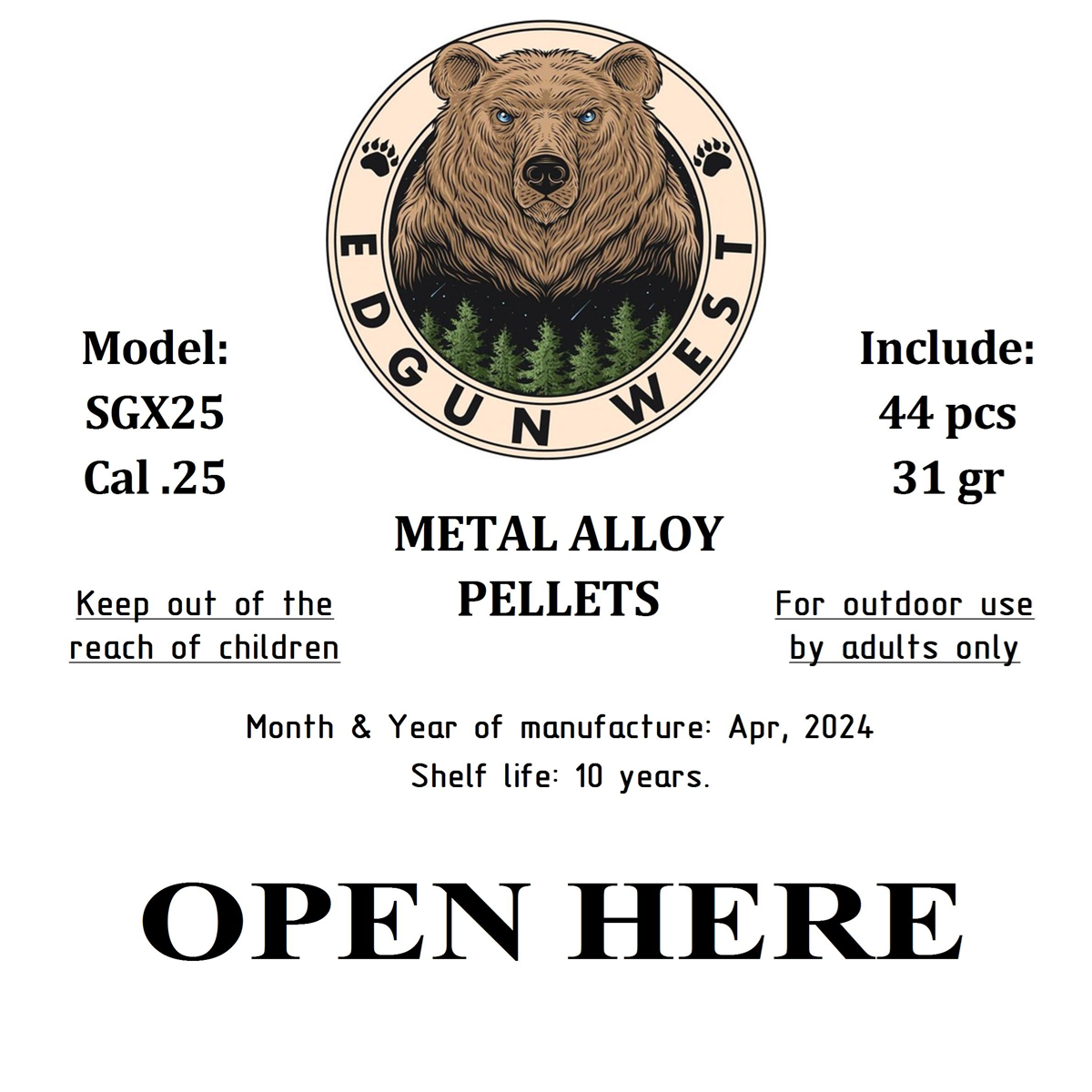 Edgun West .25 Caliber Exploding Slug