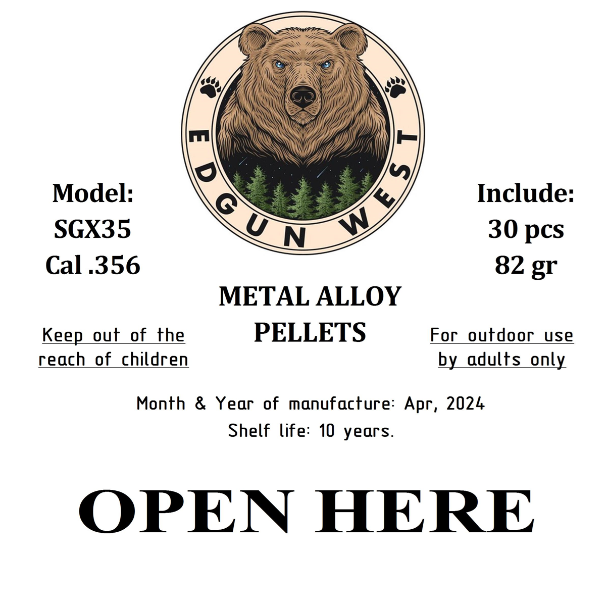 Edgun West 9MM (.356) Exploding Slugs