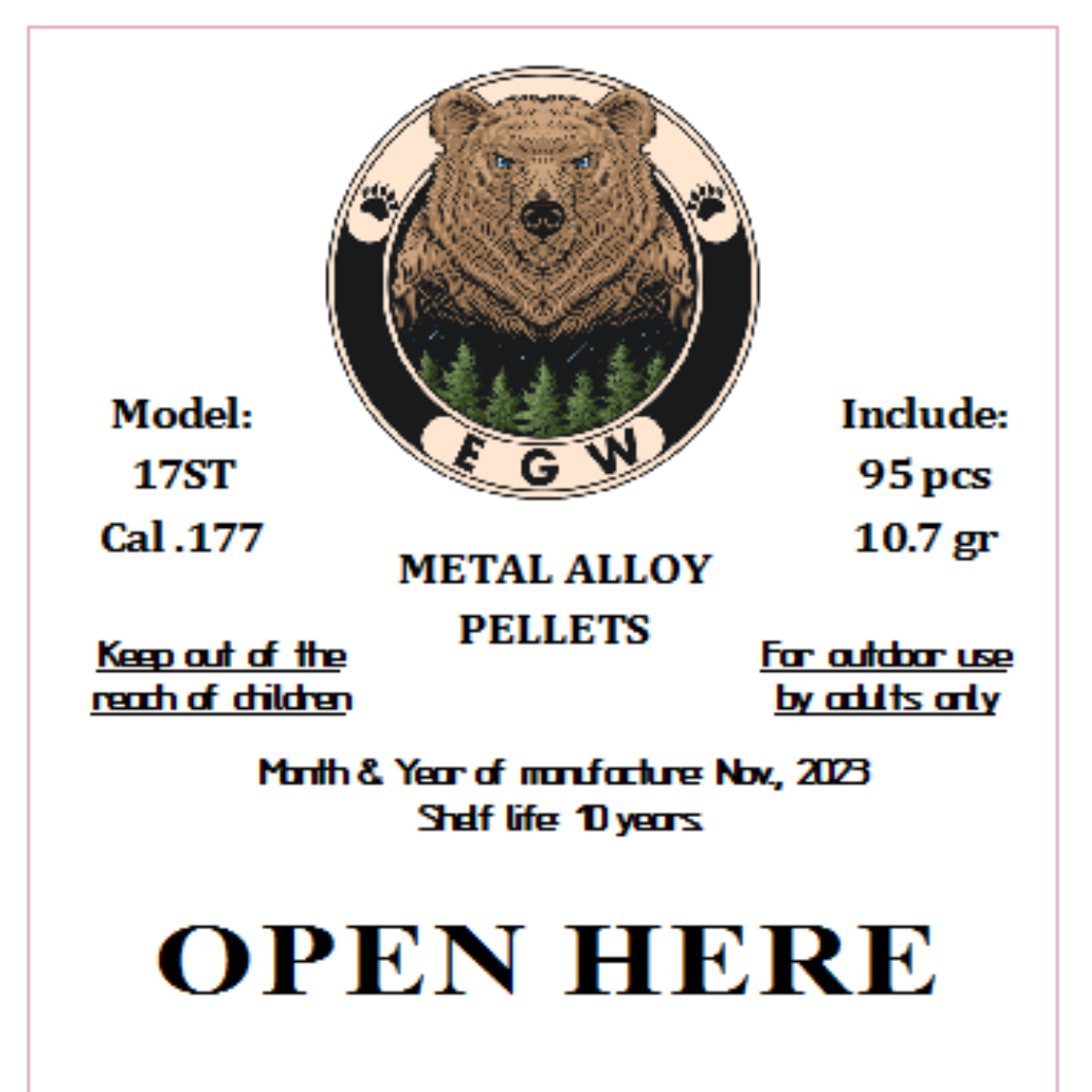 Edgun West .177 Caliber Exploding Pellets Sharp Tip