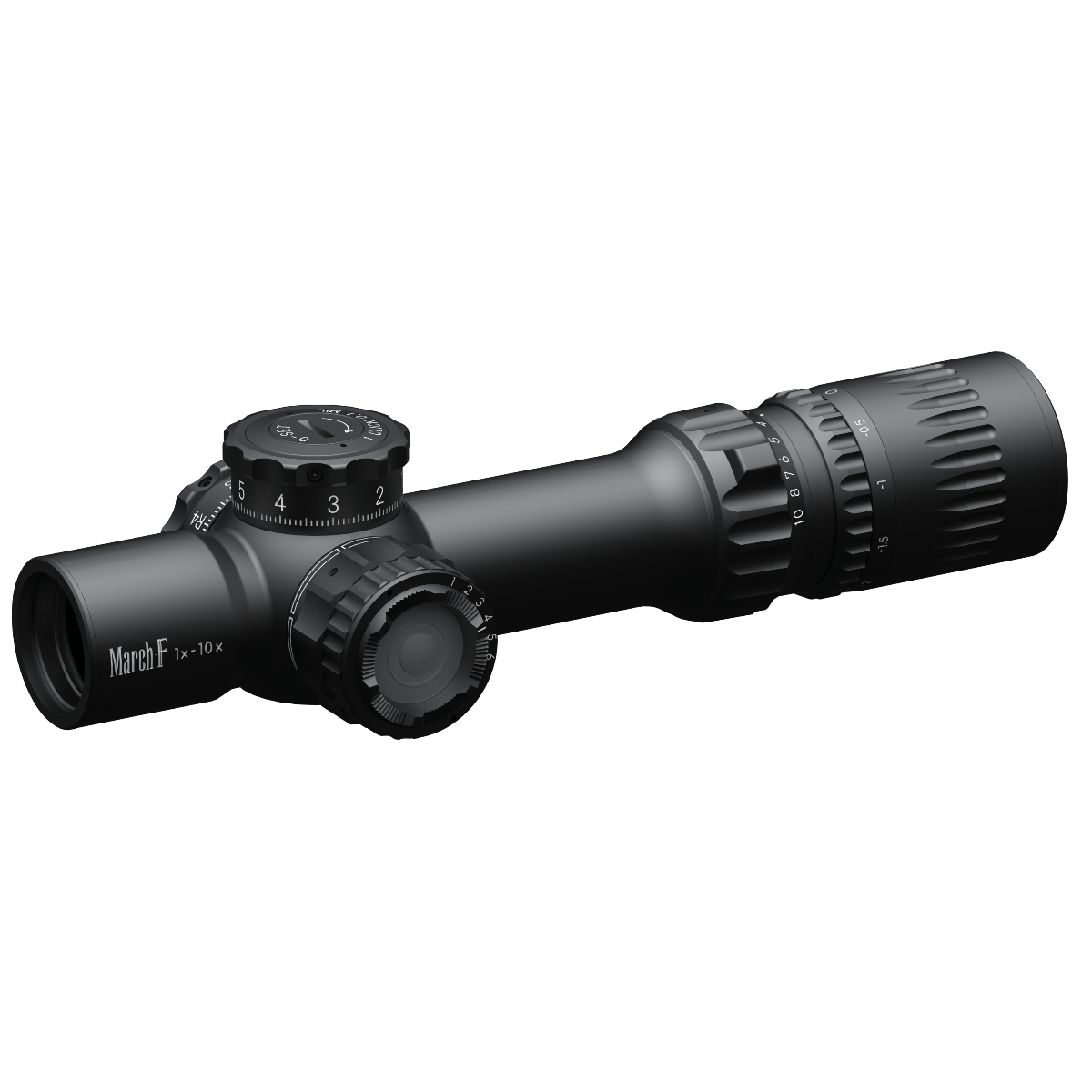 March Shorty 1-10x24mm - Tactical Turret (Dual Reticle)