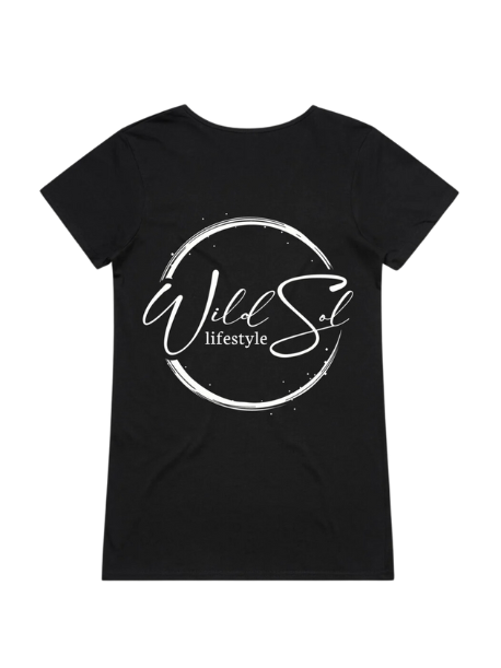 Women's V-Neck Tee Black