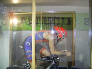Aero position with Rudy Helmet at Wind tunnel on 1-27-2014