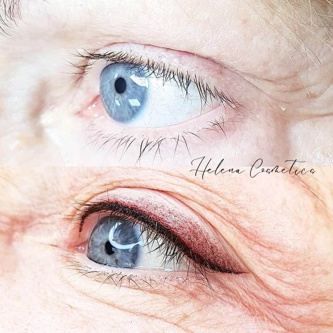 Permanent Eyeliner Tattoo Middlesbrough – Before and After – Semi-permanent eyeliner tattoo results for a smudge-proof, long-lasting eye enhancement.
